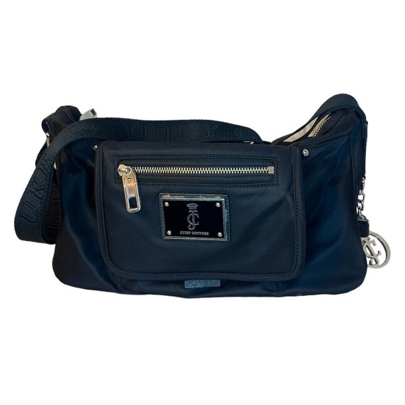 JUICY COUTURE BLACK ADJUSTABLE SINGLE STRAP  CROSSBODY OR SHOULDER BAG - Picture 3 of 12